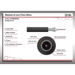 CAVO FIBRA OTTICA LOOSE TUBE 8 FIBRE OM4 OUTDOOR INTERRAMENTO DIRETTO (AL METRO)