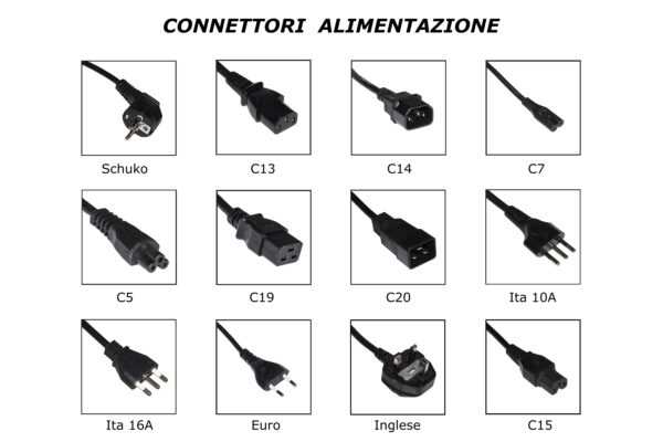 CAVO ALIMENTAZIONE PROLUNGA MASCHIO/FEMMINA IEC C13/C14 MT.10