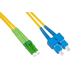 CAVO FIBRA OTTICA LC APC A SC UPC SINGLEMODE DUPLEX  MT.5