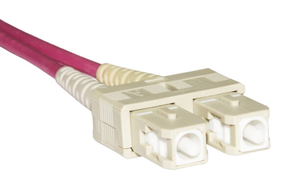CAVO FIBRA OTTICA LC A SC MULTIMODE DUPLEX OM4 50/125 MT.10