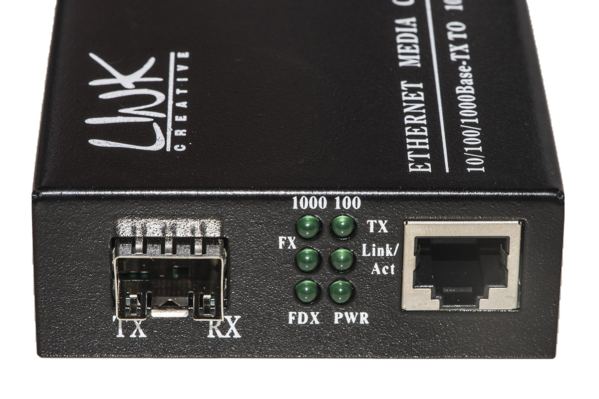 CONVERTITORE FIBRA OTTICA 10/100/1000 CON MODULO SFP