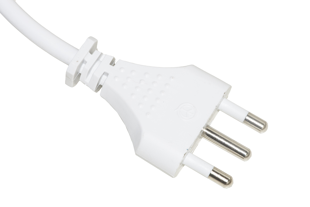 MULTIPRESA 5 PRESE UNIVERSALI ITA/SCHUKO 10/16 A - SPINA 16 A CON INTERRUTTORE CAVO MT 5 COLORE BIANCO