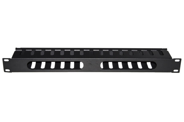 PANNELLO GUIDACAVI PER ARMADI RACK 19" 1U A GABBIA NERO 483X42X70 MM IN METALLO