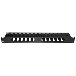 PANNELLO GUIDACAVI PER ARMADI RACK 19" 1U A GABBIA NERO 483X42X70 MM IN METALLO