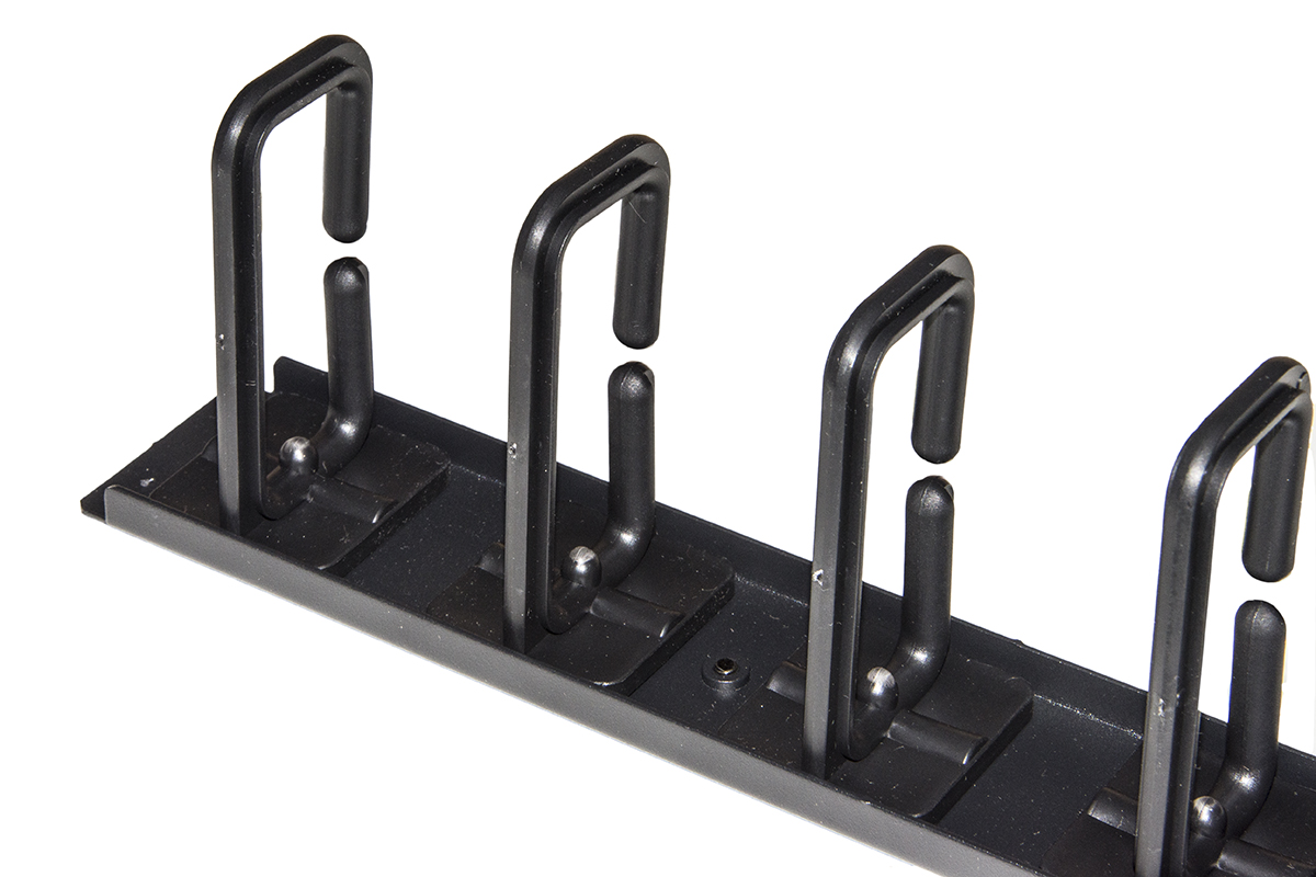 COPPIA PASSACAVI VERTICALI 1U CM ALTEZZA 86,5 NERO