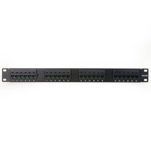 PANNELLO PATCH 24 PORTE 19" UTP CATEGORIA 5E MORSETTIERA TIPO 110 IDC