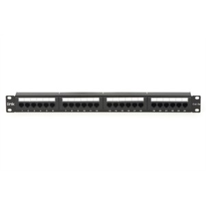 PANNELLO PATCH 19" NON SCHERMATO UTP 24 PORTE 8 POLI RJ45 PER RETI CATEGORIA 5E
