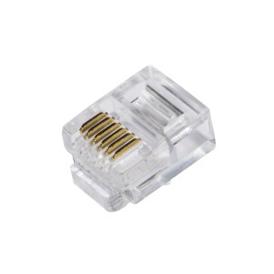 CONFEZIONE 100 PLUG TELEFONICI 6 CONDUTTORI 6 POSIZIONI 6P6C RJ12