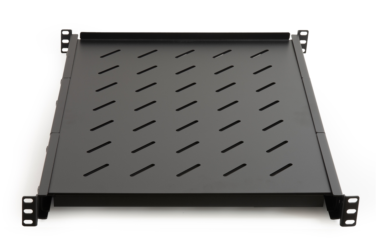 RIPIANO ALLUNGABILE DA 560 A1023 MM PER ARMADI RACK 19" FINO A 1000 MM COLORE NERO