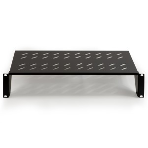 RIPIANO PER ARMADIO 19" 2 UNITA' PROFONDITA' 250 MM. (UNIVERSALE) COLORE NERO