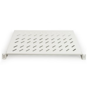 RIPIANO PER ARMADIO 19" 1 UNITA' PROFONDITA' 300 MM. (UNIVERSALE) 2 ATTACCHI (FRONTALI) COLORE GRIGIO