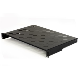 RIPIANO PER ARMADIO 19" 1 UNITA' PROFONDITA' 300 MM. (UNIVERSALE) 2 ATTACCHI (FRONTALI) COLORE NERO