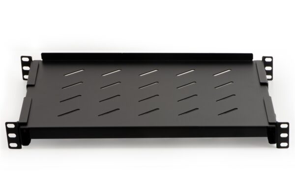 RIPIANO PER ARMADIO RACK 19" ALLUNGABILE 350 MM CON 4 AGGANCI NERO