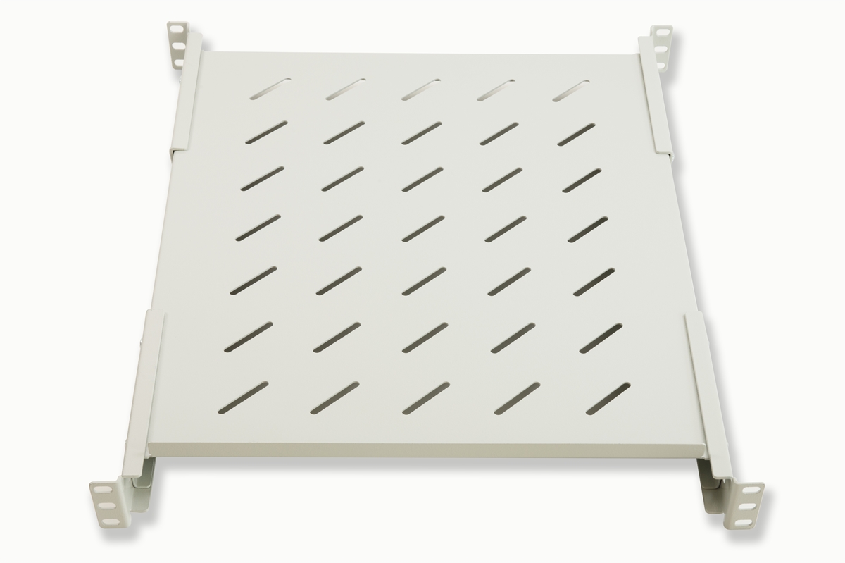 RIPIANO PER ARMADIO RACK 19" ALLUNGABILE 550 MM CON 4 AGGANCI GRIGIO