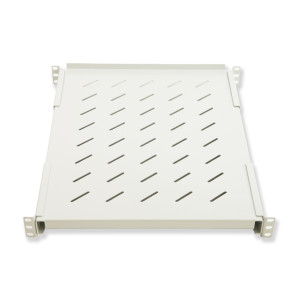 RIPIANO PER ARMADIO RACK 19" ALLUNGABILE 650 MM CON 4 AGGANCI GRIGIO