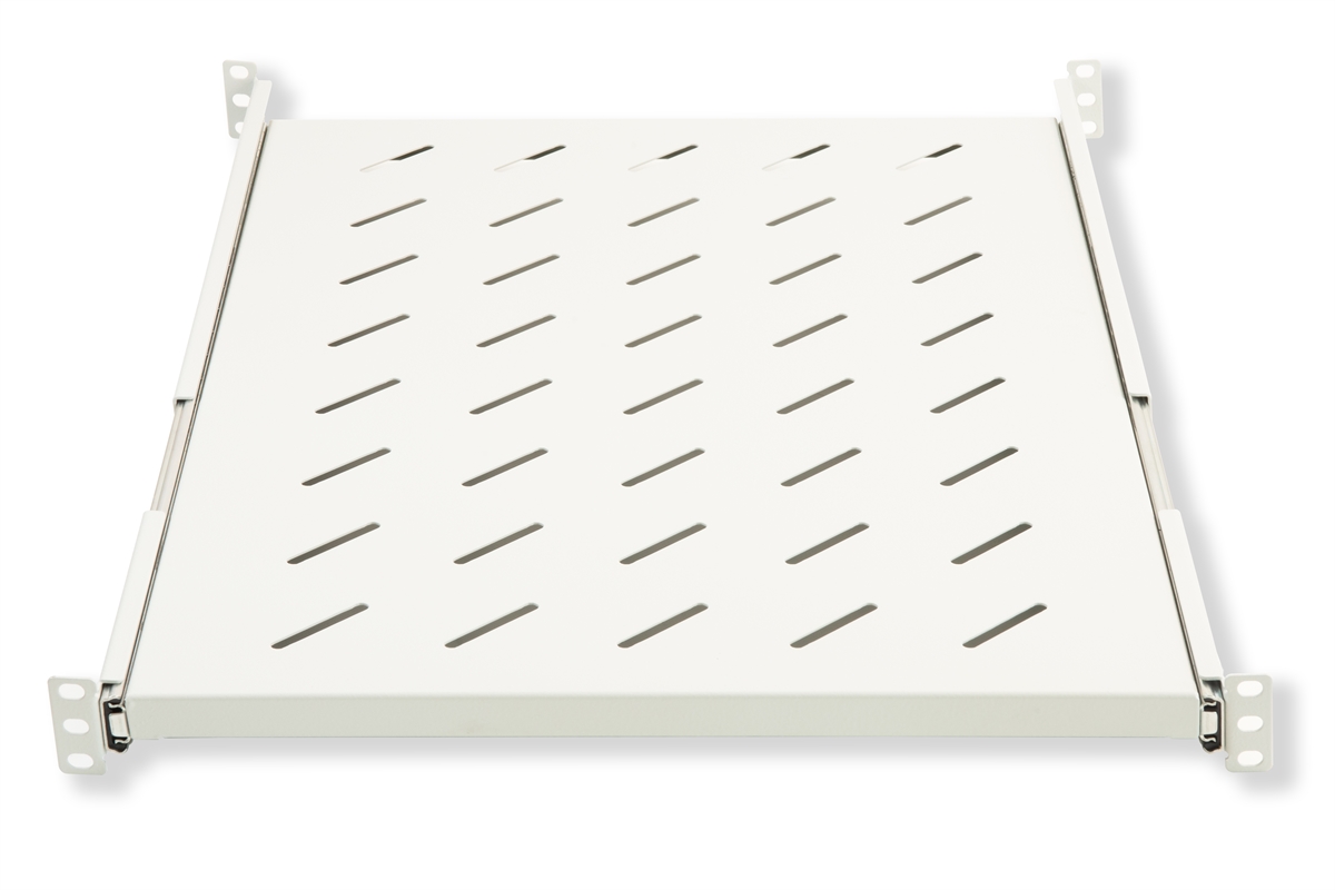 RIPIANO UNIVERSALE PER ARMADIO RACK 19" ESTRAIBILE SU BINARI TELESCOPICI 1 UNITA' GRIGIO 650MM.