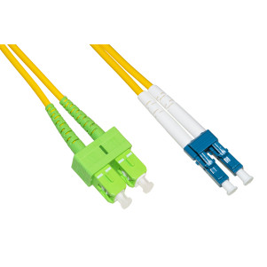 CAVO FIBRA OTTICA SC APC A LC UPC SINGLEMODE DUPLEX  MT.2
