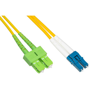 CAVO FIBRA OTTICA SC APC A LC UPC SINGLEMODE DUPLEX  MT.3