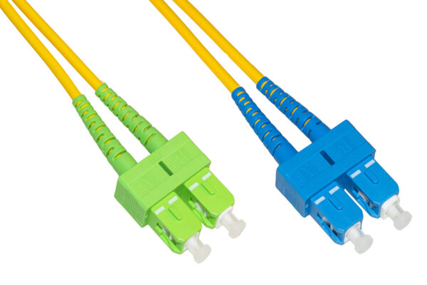 CAVO FIBRA OTTICA SC APC A SC UPC SINGLEMODE DUPLEX  MT.2