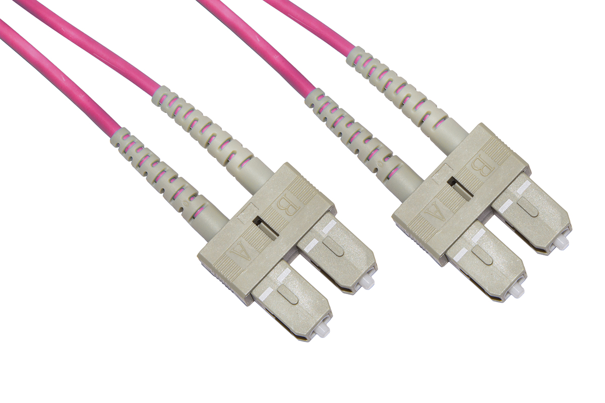 CAVO FIBRA OTTICA SC A SC MULTIMODE DUPLEX OM4 50/125 MT.2 BENDING INSENSITIVE LSZH