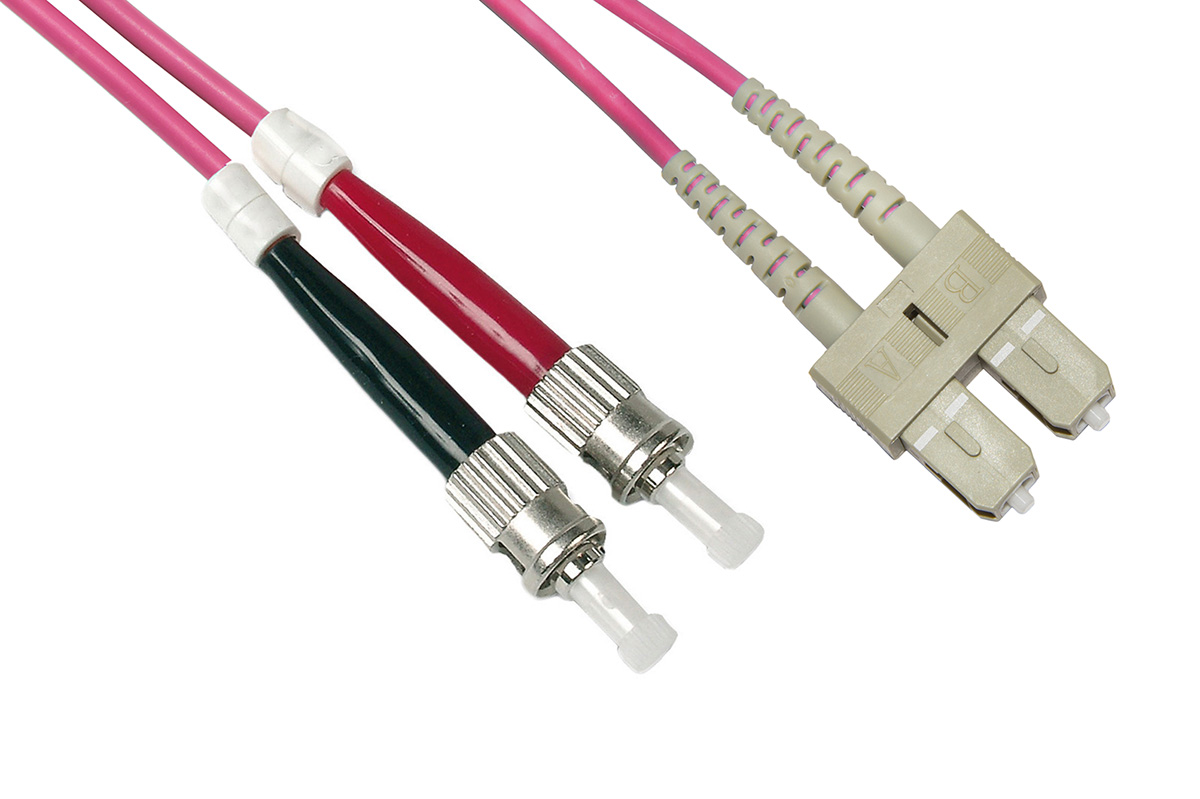 CAVO FIBRA OTTICA SC A ST MULTIMODE DUPLEX OM4 50/125 MT.20