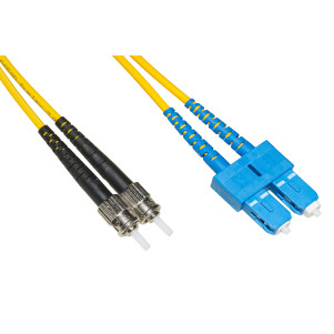 CAVO FIBRA OTTICA SC A ST SINGLEMODE DUPLEX UPC MT.10