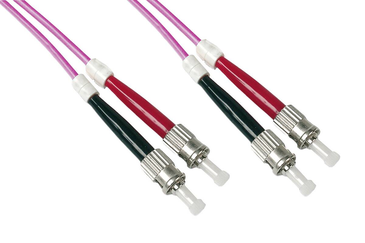 CAVO FIBRA OTTICA ST A ST MULTIMODE DUPLEX OM4 50/125 MT.20