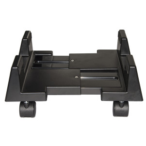 SUPPORTO COMPUTER VERTICALE CON RUOTE COLORE NERO