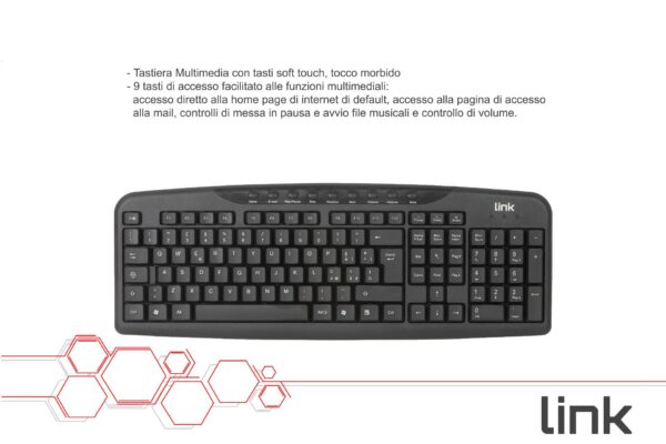TASTIERA ITALIANA MULTIMEDIA USB