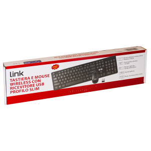 KIT TASTIERA ITALIANA E MOUSE WIRELESS CON PILE INCLUSE