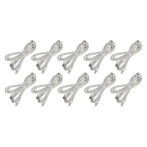 CONFEZIONE 10 CAVI TELEFONIA ISDN 8 POLI RJ45 CATEGORIA 5 UTP NON SCHERMATI MT 1,80