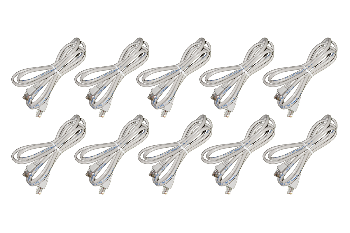 CONFEZIONE 10 CAVI TELEFONIA ISDN 8 POLI RJ45 CATEGORIA 5 UTP NON SCHERMATI MT 1,80
