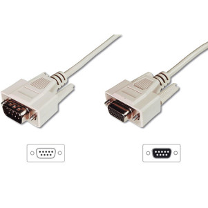 CAVO PROLUNGA PER MODEM- MOUSE ECC. PIN-TO-PIN (MODEM CABLE) 9 POLI MASCHIO/FEMMINA MT. 5 CUSTODIE PRESSOFUSE (AK 132 5M)