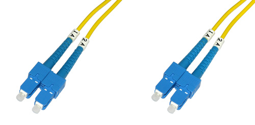 CAVO FIBRA OTTICA SC A SC SINGLEMODE DUPLEX 9/125 MT.1