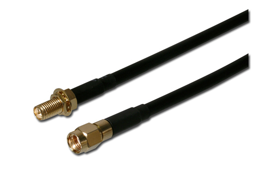 CAVO PROLUNGA PER ANTENNA WIRELESS MASCHIO/FEMMINA CONNETTORE RP-SMA MT. 2