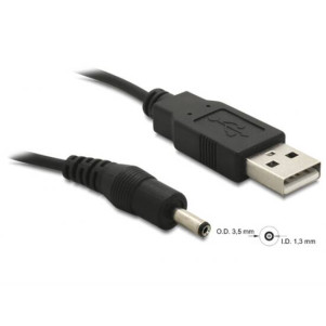 CAVO ALIMENTAZIONE USB CONNETTORE DC 3.5 x 1.35 MM. MT 1,50 DELOCK