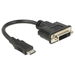 ADATTATORE HDMI MINI C MASCHIO - DVI 24+5 FEMMINA 20 CM DELOCK