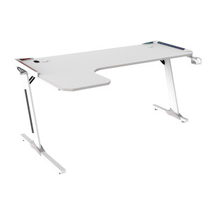 Tavolo Cortek gaming L-SHAPE RGB 160cm white