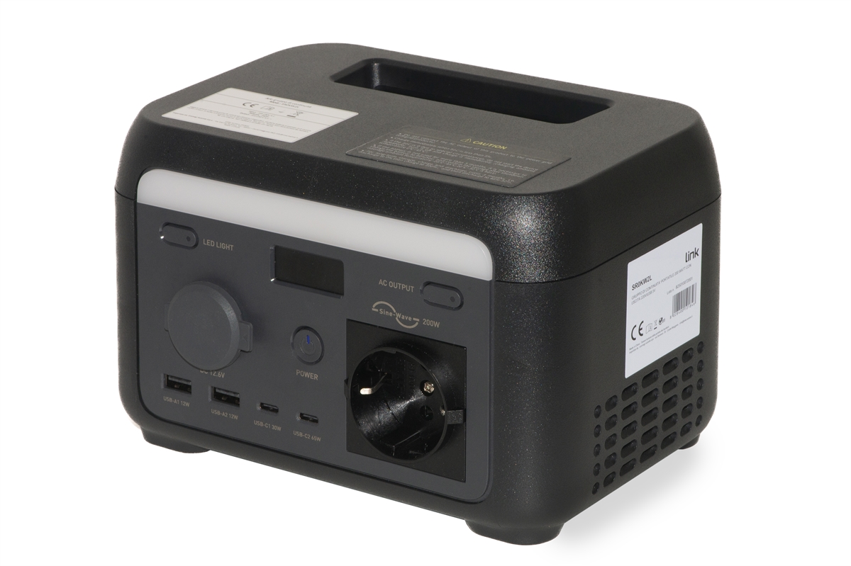 GRUPPO DI CONTINUITA' PORTATILE 200 WATT CON USCITA 220V/USB 5V