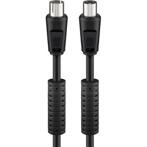 CAVO ANTENNA 1,5 M. NERO CON FERRITE ANTIDISTURBO
