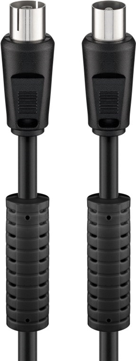 CAVO ANTENNA 1,5 M. NERO CON FERRITE ANTIDISTURBO