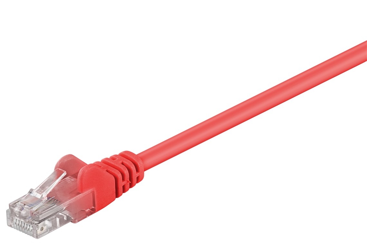 Cavo patch cat5e utp 1,0 mt  colore rosso