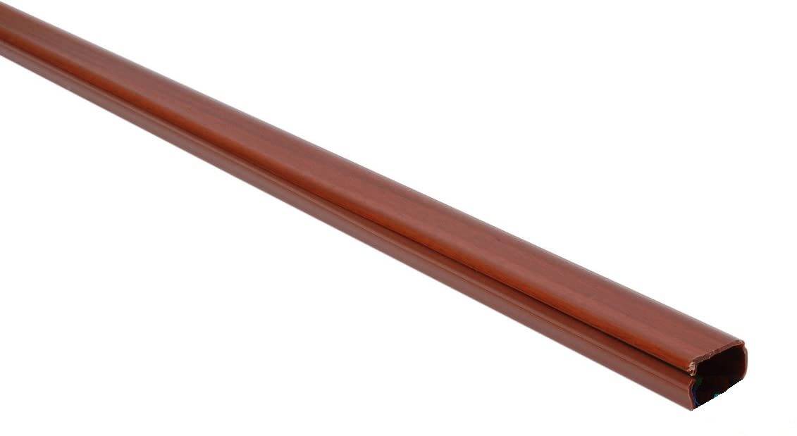 CANALINA PASSACAVI ADESIVA IN PVC MM 15x10 MT 2 CON COPERCHIO SCORREVOLE MARRONE